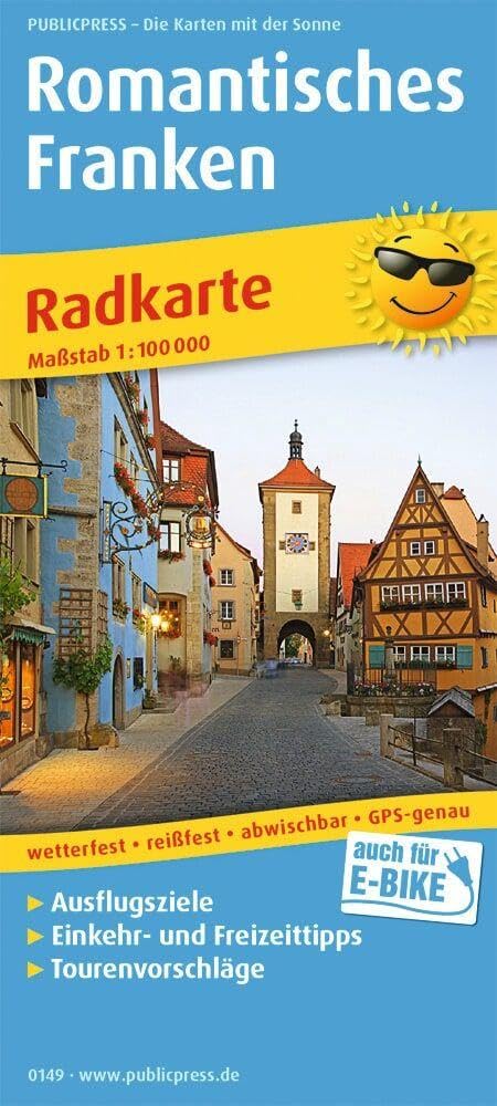 Publicpress Radkarte Romantisches Franken 1:100.000: Radkarte mit Ausflugszielen, Einkehr- & Freizeittipps, wetterfest, reissfest, abwischbar, GPS-genau. 1:100000 (Radkarte: RK)