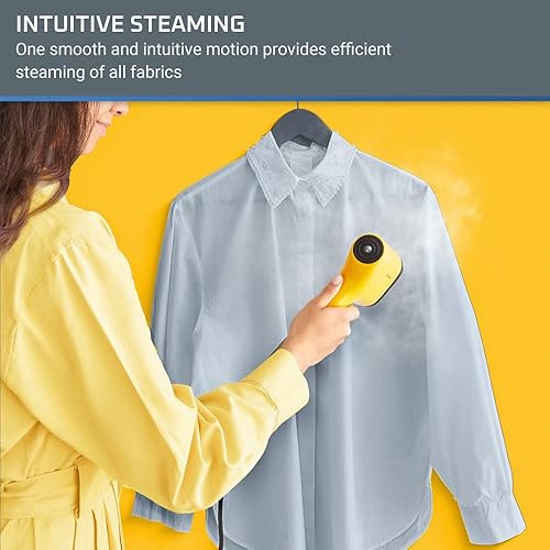 Miniatura 6 de Rowenta PurePop - Vaporizador de mano para ropa de 1.5 libras, calentamiento de 15 segundos, capacidad de 2.3 onzas, 1150 vatios, portátil