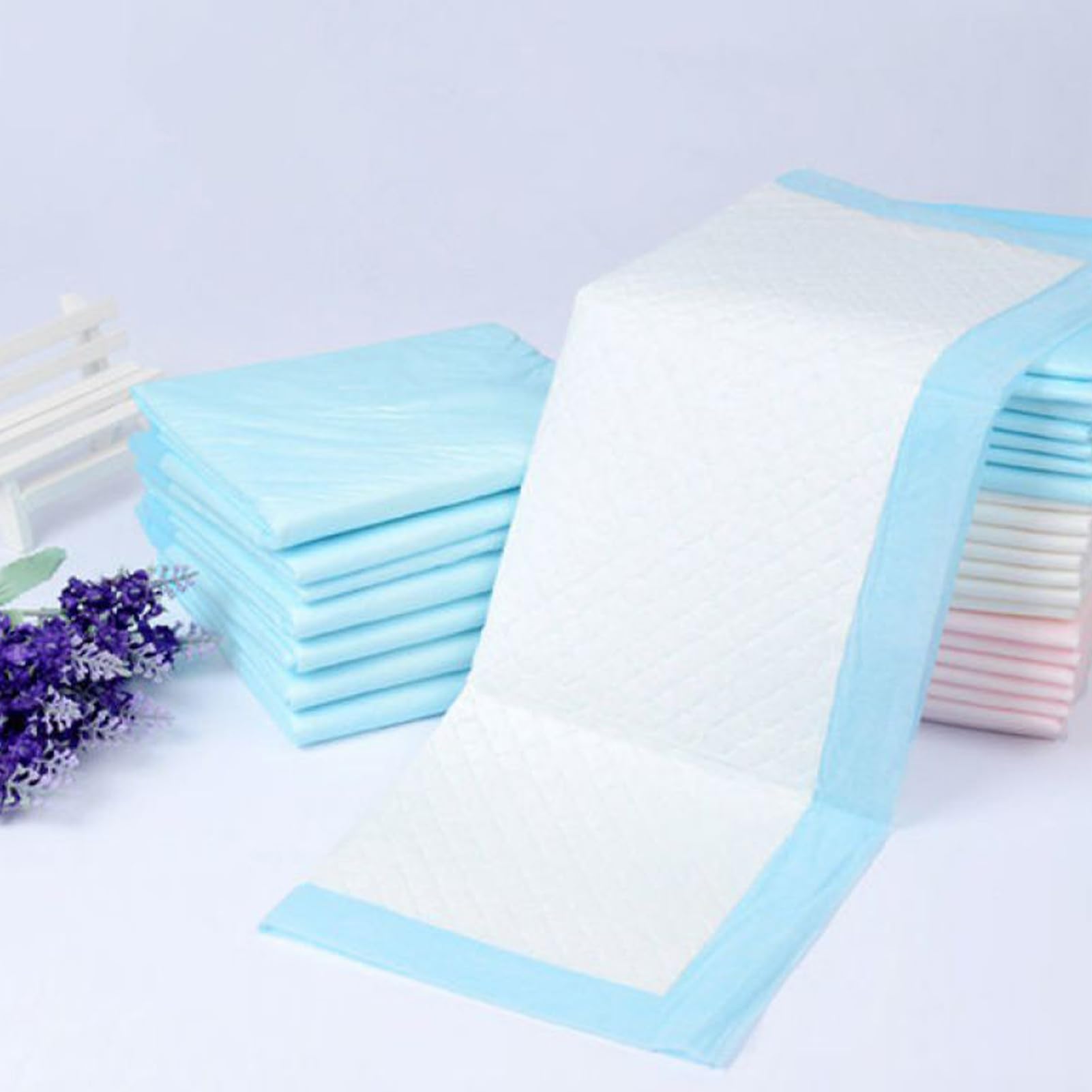 100 Pièces Alese Jetable, Alèses Jetables 25 Pièces 33x45cm Bleu 5 Plis, Tapis Absorbant Chien, Absorbance, Alèses De Protection De Literie, Pee Pad Apprentissage La Propreté Anti-Fuite Résistan