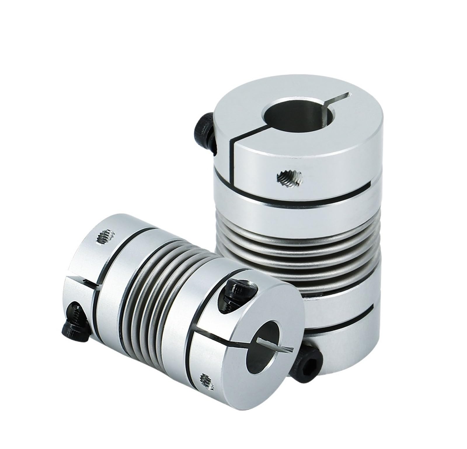 Rigid coupling,Stainless steel rigid coupling 1pcs D25L38 Bellows Coupler Aluminum Alloy Shaft Coupler(6mmx8mm)