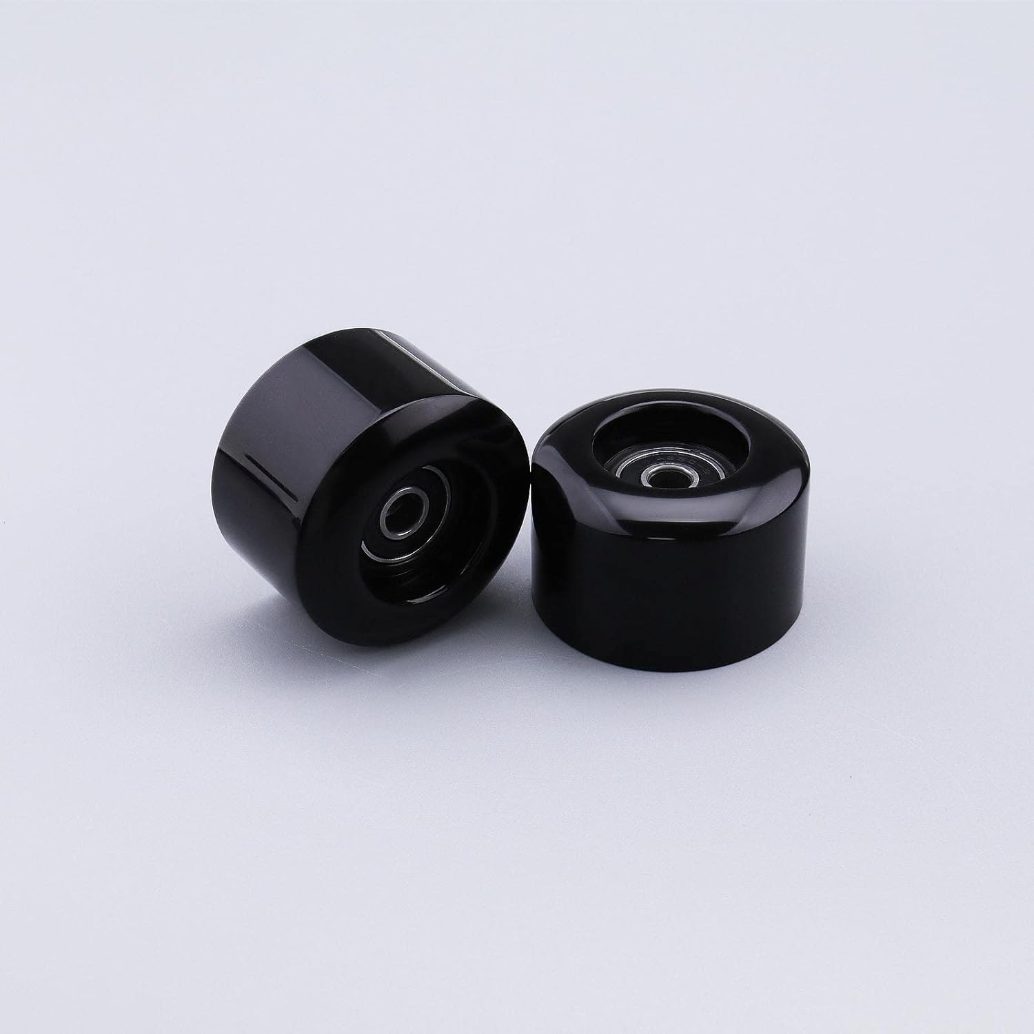 Create Idea 4PCS Roller Skates Wheels, 54mm Diameter, 80A Hardness, Quad Skates Replacement Wheels, Black, ABEC-9 Bearings, 4 Pack