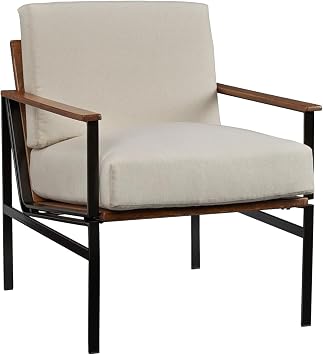 Signature Design by Ashley Accent Chair, Cream Upholstered Wood, Tilden