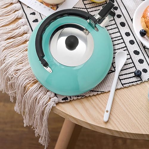 Miniatura 5 de USHOBE Chirping Kettle - Jarra de agua de acero inoxidable, tetera vintage, estufa de cocina, tetera silbante, práctica tetera silbante, hervidor de