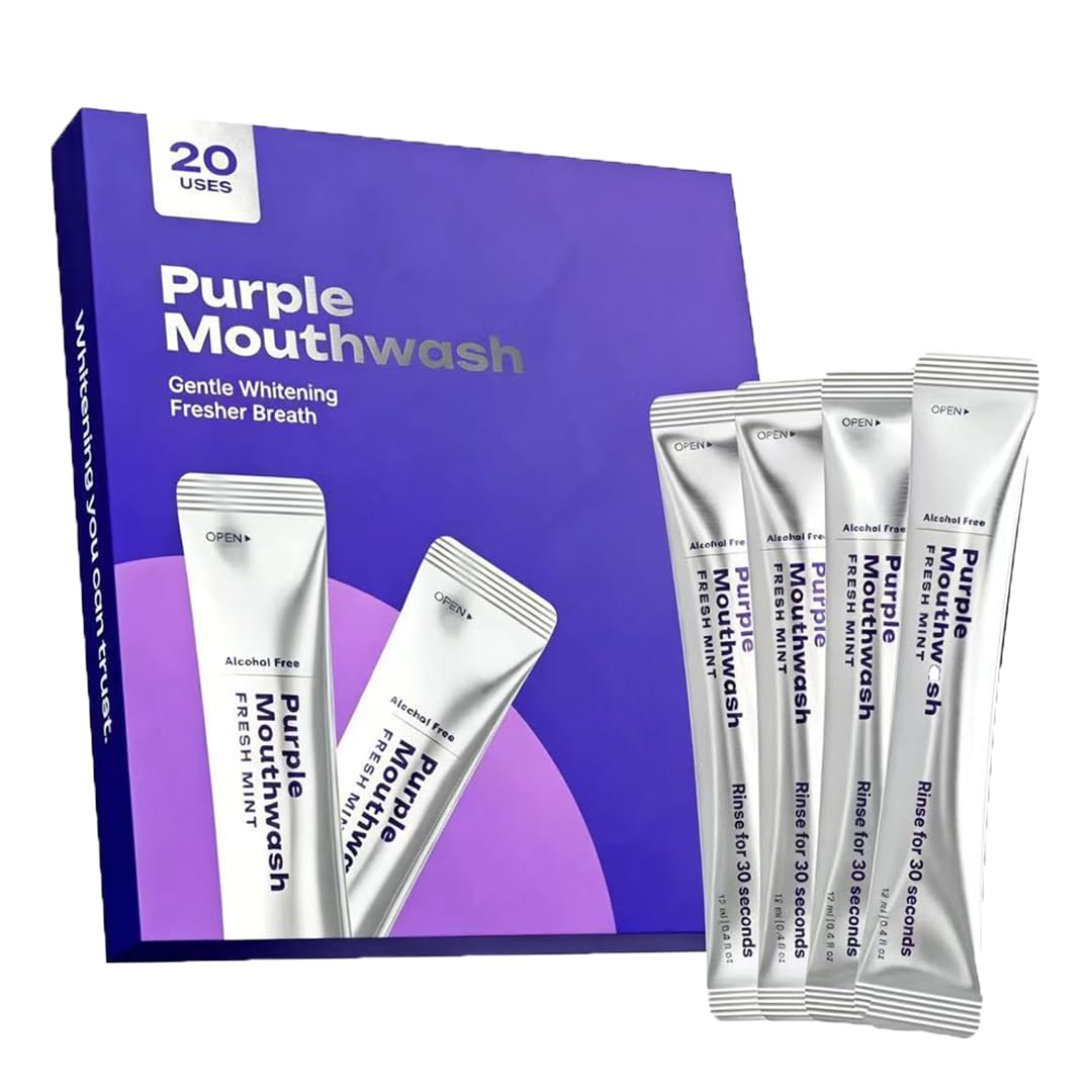 Dr Dent Purple Mundspülung mit Minzgeschmack | Dr Dent Purple Mundspülung mit Minzgeschmack, praktische Mundpflege für frischen Atem und sanfte Zahnreinigung