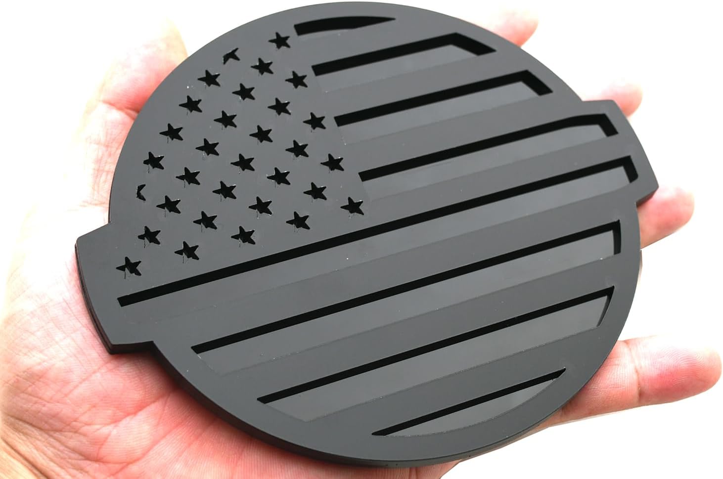 1pc New Custom Tailgate Emblem Badge USA Decal Compatible with Nissan Titan 16-24 American Flag (Black)