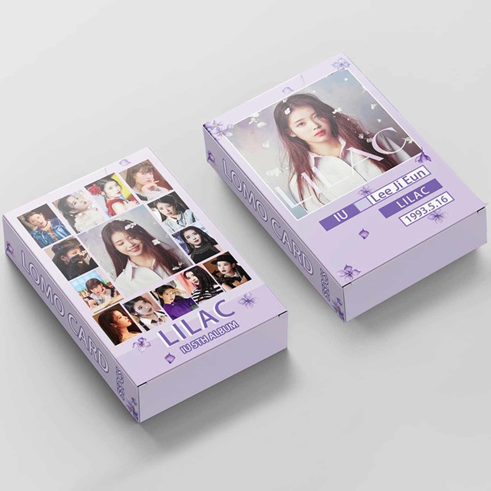IU LOMO Cards 55 PCS IU LILAC Album Photo Cards KPOP LEE JI EUN Postcards Gift for Fans Daughter IU 5th Album Photocard