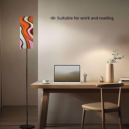 Miniatura 3 de Lámpara de pie para sala de estar, retro, años 60, 70, abstracto, vintage, ondulado, estilo psicodélico, estilo psicodélico, lámpara de pie con