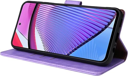 Miniatura 5 de LBYZCASE Funda tipo cartera para Moto G Power 2023 5G tarjetero con bloqueo RFID, cuero con tapa (función atril), magnética, a prueba de golpes,