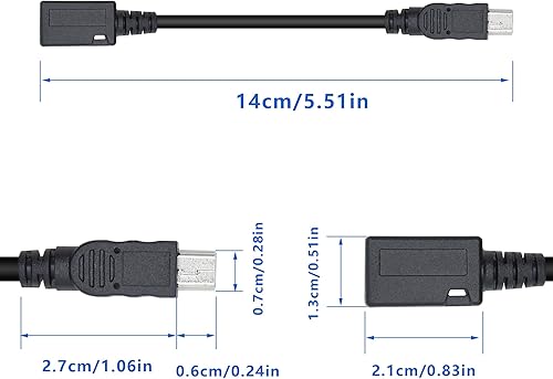 Miniatura 4 de Cable adaptador micro USB a mini USB, 5.5 in, macho 5P a hembra 5P, soporta transferencia de datos, carga y sincronización
