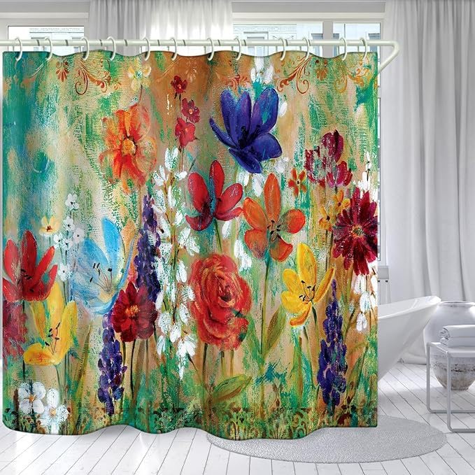 Rideau de douche imperméable et anti-moisissure en tissu polyester haute densité