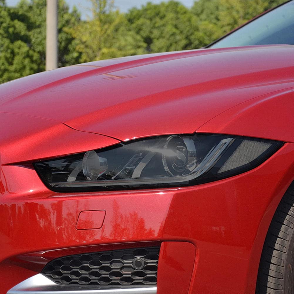 2 Pezzi Auto Faro Tinta Nero Pellicola Protettiva Vinile Protezione Adesivo TPU Trasparente, per Jaguar XE X760 2015-On Accessori