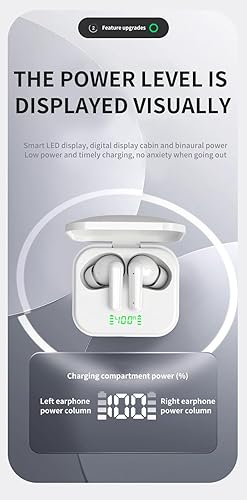 Miniatura 3 de Auriculares inalámbricos, auriculares Bluetooth 5.3, 36 horas de duración de la batería con estuche de carga inalámbrica, auriculares de graves