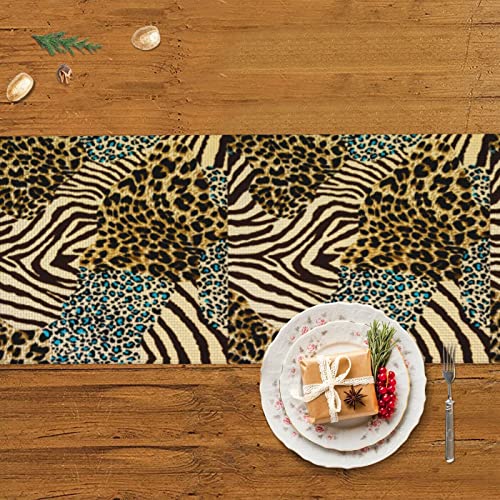Christmas Table Runner Tiger-Prints-Zebra Modern Table Decor Long Table Cover #TOP3