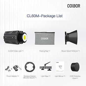 Amazon.com : COLBOR CL60M COB Video Light,Colbor CL60 M 65W