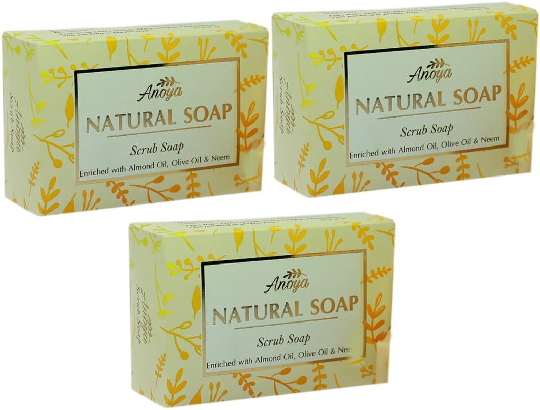 Anoya Scrub Natural Handmade Soap 100 gm (Pack of 3)
