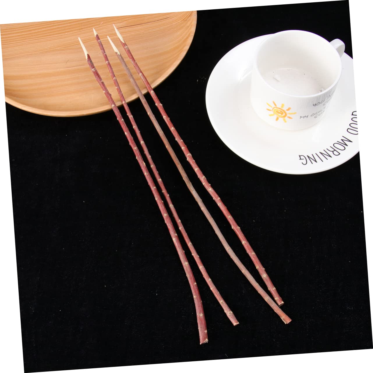 Abaodam 100PCS Natural Willow Bbq Forks Wooden Barbecue Sticks for Meat Portable Bbq Cooking Tools for Outdoor and Home Use Safe and Comfortable Design