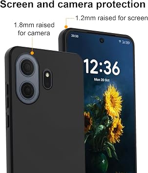 Case for TCL NxtPaper 70 Pro 5G(6.9) Black Phone Case + 360° Rotating Ring Stand + 1 Pcs Tempered Glass Screen Protector.