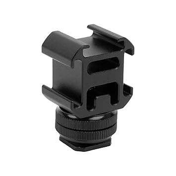 3 Cold Shoe Mount for Camera Tripod, Triple 3 Cold Shoe Mount Three?Head Cold Shoe Design Safety Small and Exquisite for Photography for Home