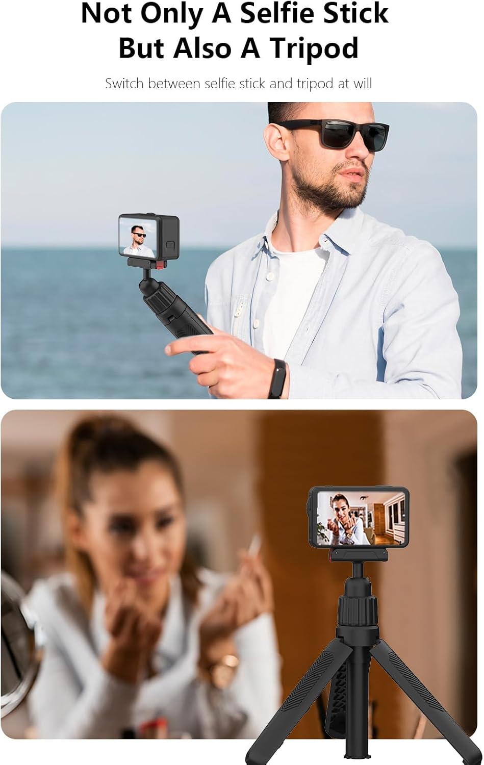 Osmo Action 5 Pro 三脚スタンド 磁気クイックリリース付き 延長ロッド ミニ 360 自撮り棒 DJI Osmo A
