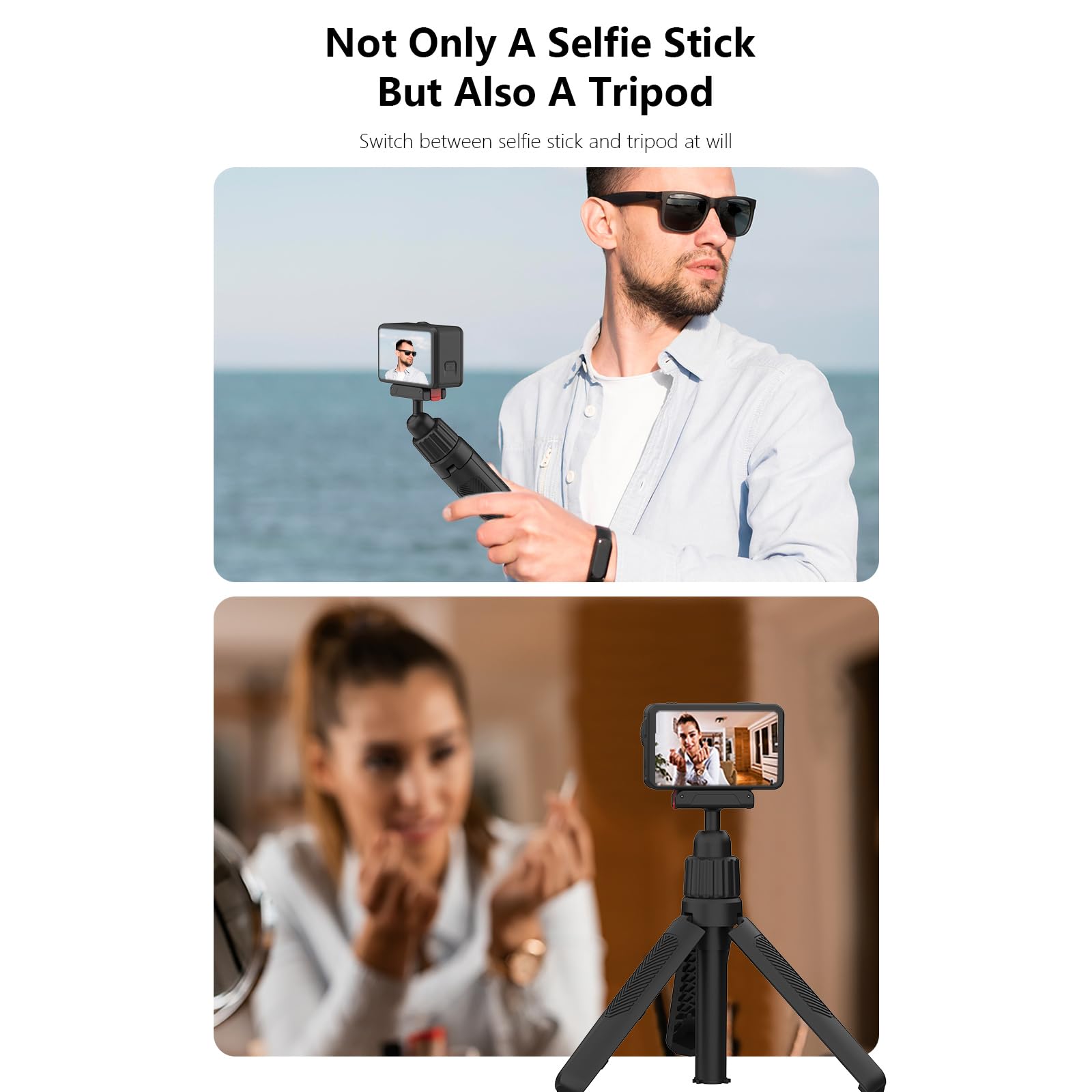 Trépied Perche à Selfie NEOSOU Pour DJI Osmo Action/360 | Magnétique à Libération Rapide | Extensible à 40cm | Portable 8cm Plié - 11