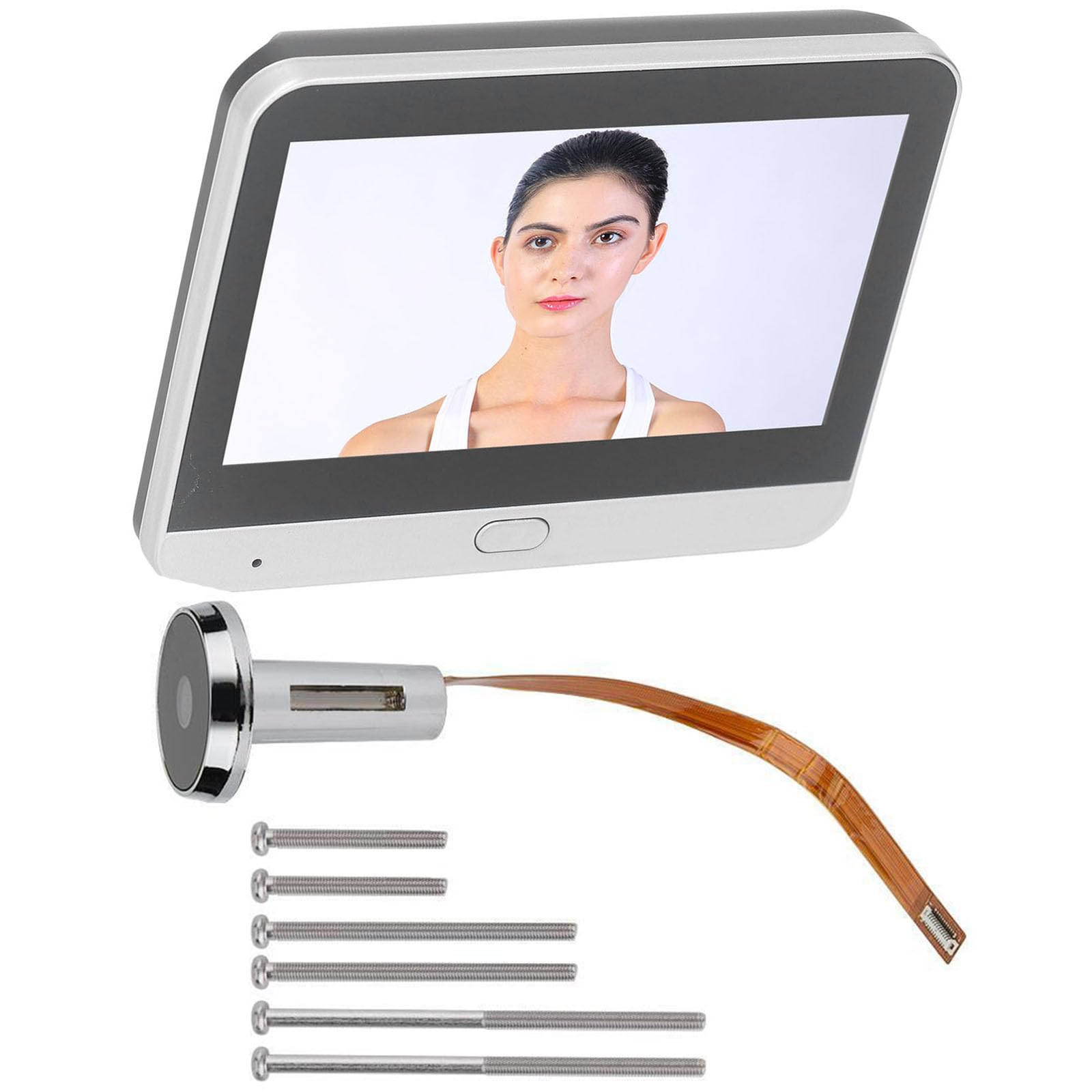 Cámara con Mirilla de 1080p, Camara de Puerta de 120 Grados, Visor de Digital LCD IPS de 4,3 Pulgadas para Puerta de Entrada, cámara con Mirilla Inteligente Nocturna