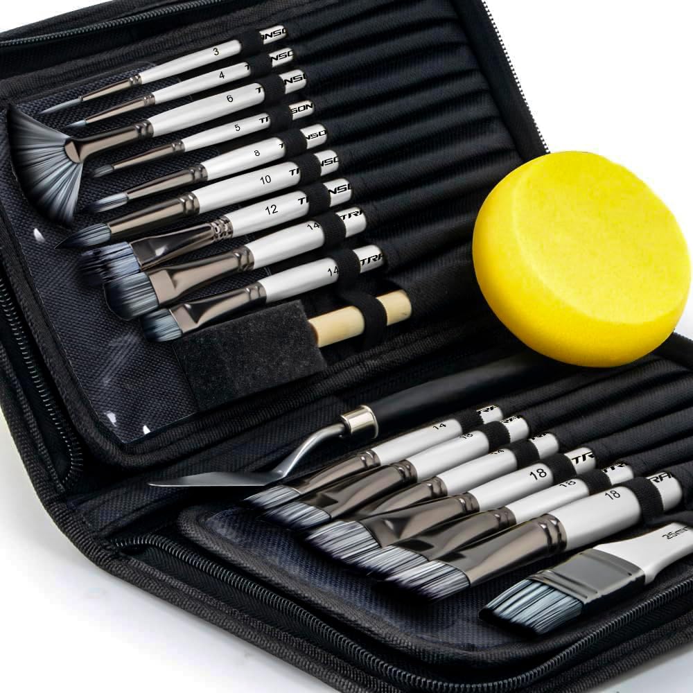Transon 20Pcs Art Paint Brush Kit