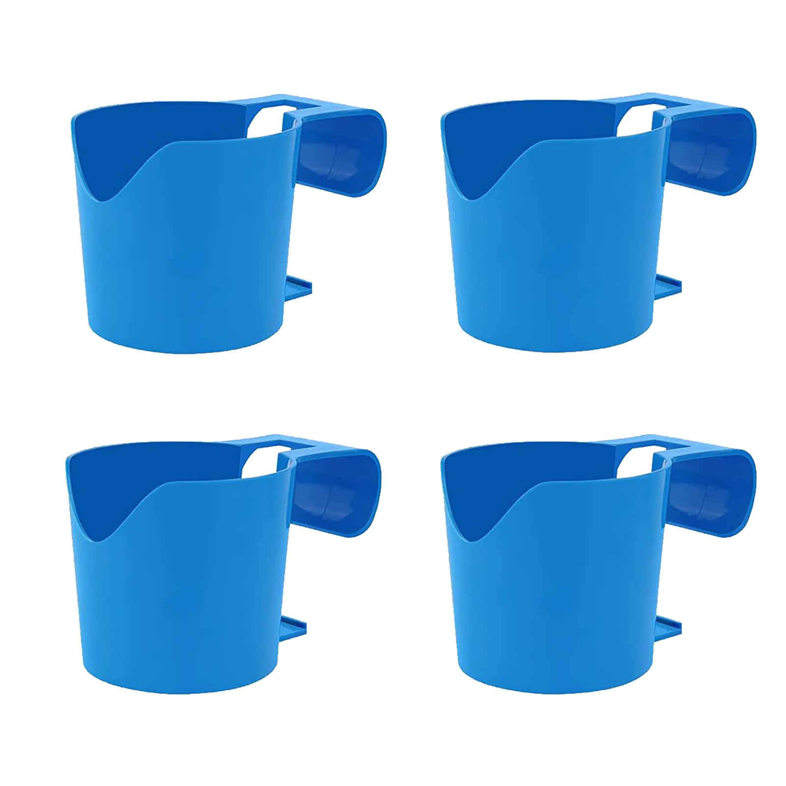 4er-Set Pool Getränkehalter – Aus ABS-Kunststoff, Zum Aufhängen Am Poolrand, Blau