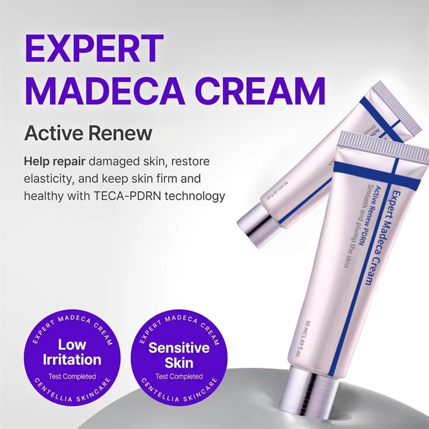 Crema Renovadora Multiefecto, Crema Reafirmante PDRN, Cuidado Coreano de la Piel, 50 ml - Mejora la elasticidad de la piel, hidrata profundamente, calma, reafirma y rellena la piel. — view 5