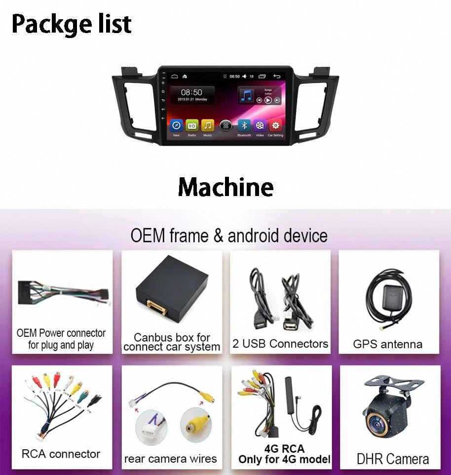 Radio Coche 2 DIN Pantalla Toyota RAV4 2013 Android Auto Mirror Link 5