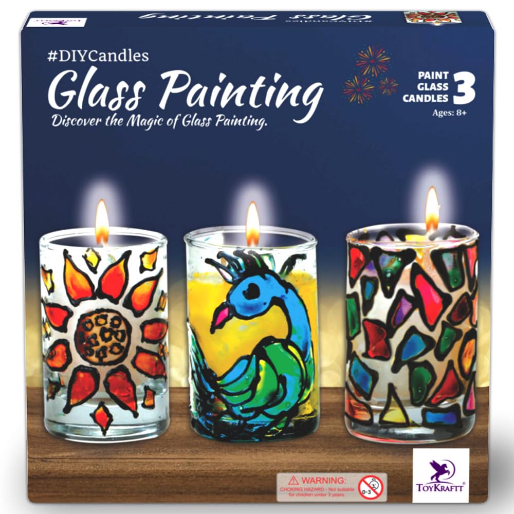 TOYKRAFTT Glass Painting Candle Making Kit for Kids, DIY Kit for Kids, Art & Craft Kit for Kids Age 8 to 12 Christmas Gift for Girls Boys-image-8