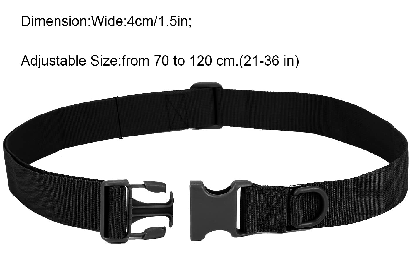 Protector Plus Adjustable Tactical Waist Belt Outdoor Utility Nylon Belt Airsoft Belt (Black)