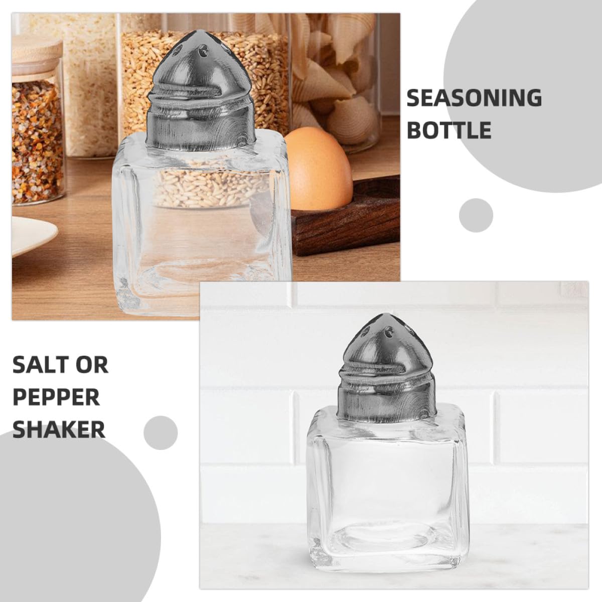 Ensemble de 4 Salières Miniatures en Verre Trous, Légères et Incassables, Cuisine et Activités Extérieures