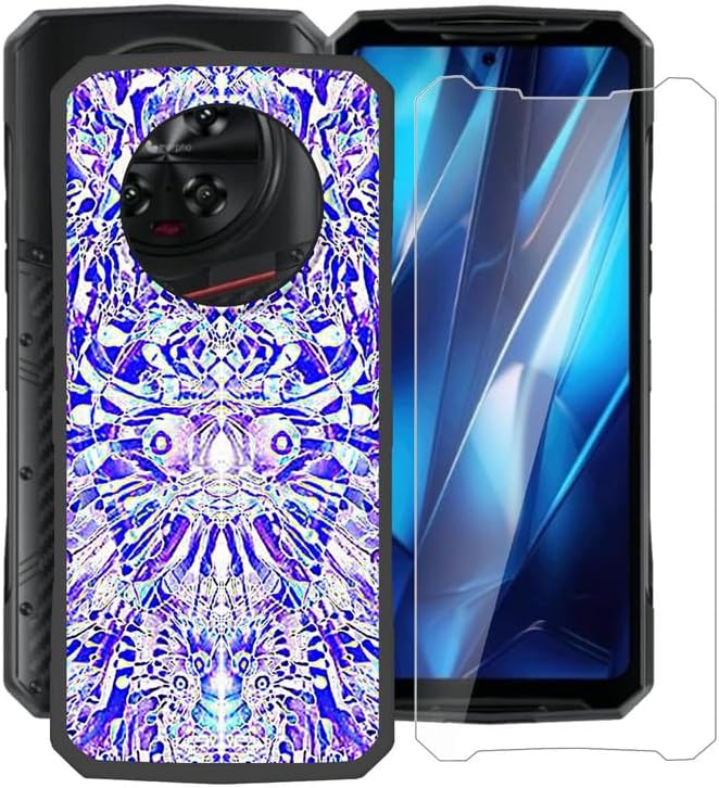 Phone Case for Doogee DK10 (6.67"), with [1 X Tempered Glass Screen Protector], Ultra-Thin Soft Silicone Skin, Black Shockproof Bumper Cover for Doogee DK10 - Mirror
