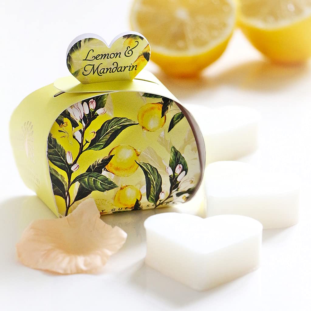 The English Soap Company, Luxury Packed Guest Soaps, Lemon & Mandarin, 3x20g