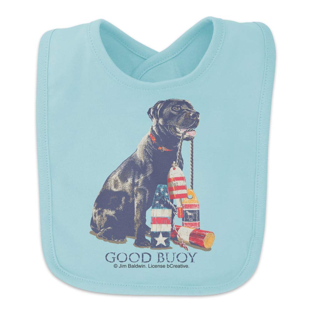 GRAPHICS & MORE Good Buoy Boy Dog Fishing Fish Baby Bib