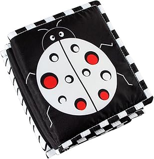 Livro para bebê de Alto Contraste, Livro Macio de Alto Contraste Preto e Branco para Dobrar Atividades Educacionais para Bebês Livro de Pano