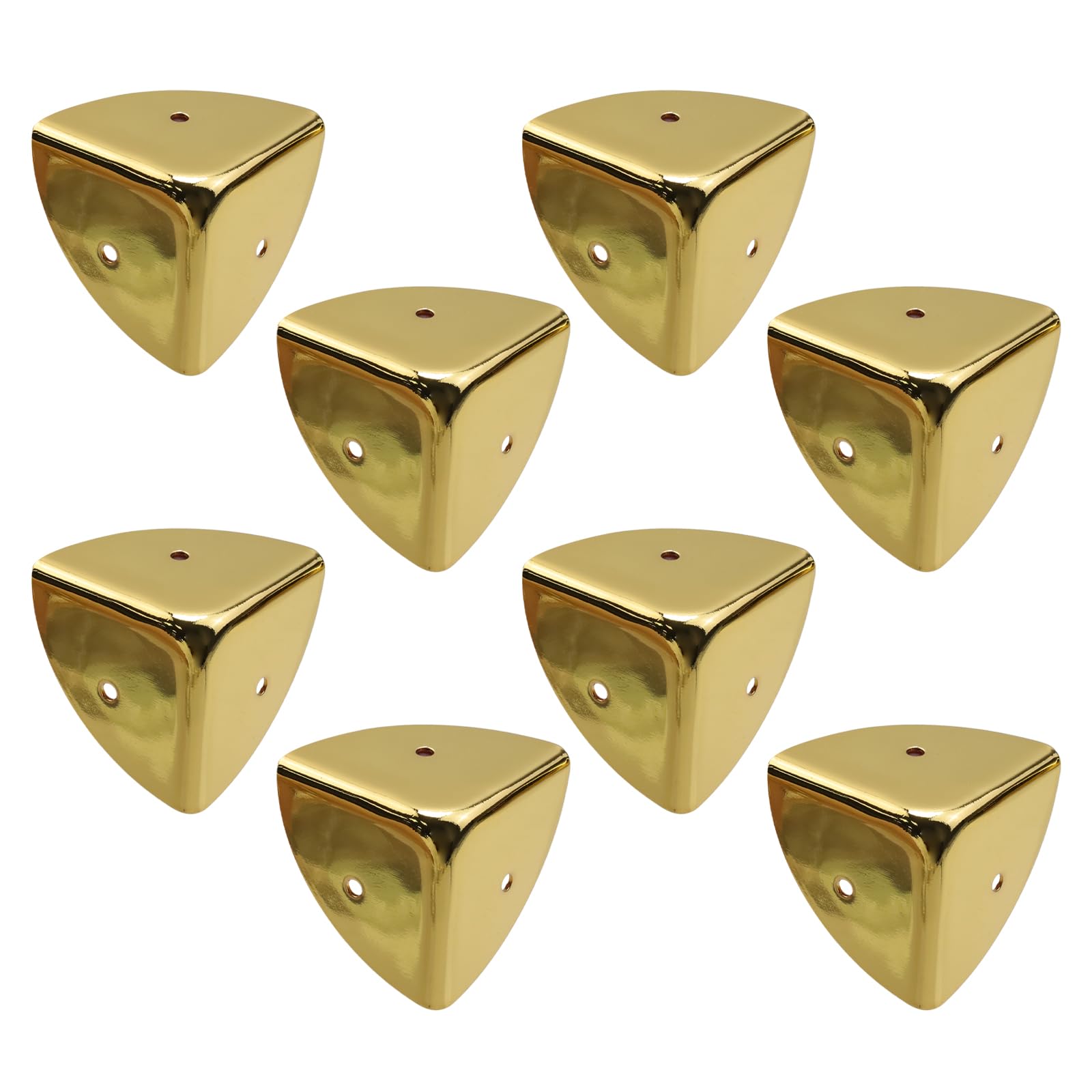 Savagrow 8Pcs Box Corner Tool Box Edge Guard Case Protector Trunk Corner Cover Heavy Duty Furniture Corner, Gold