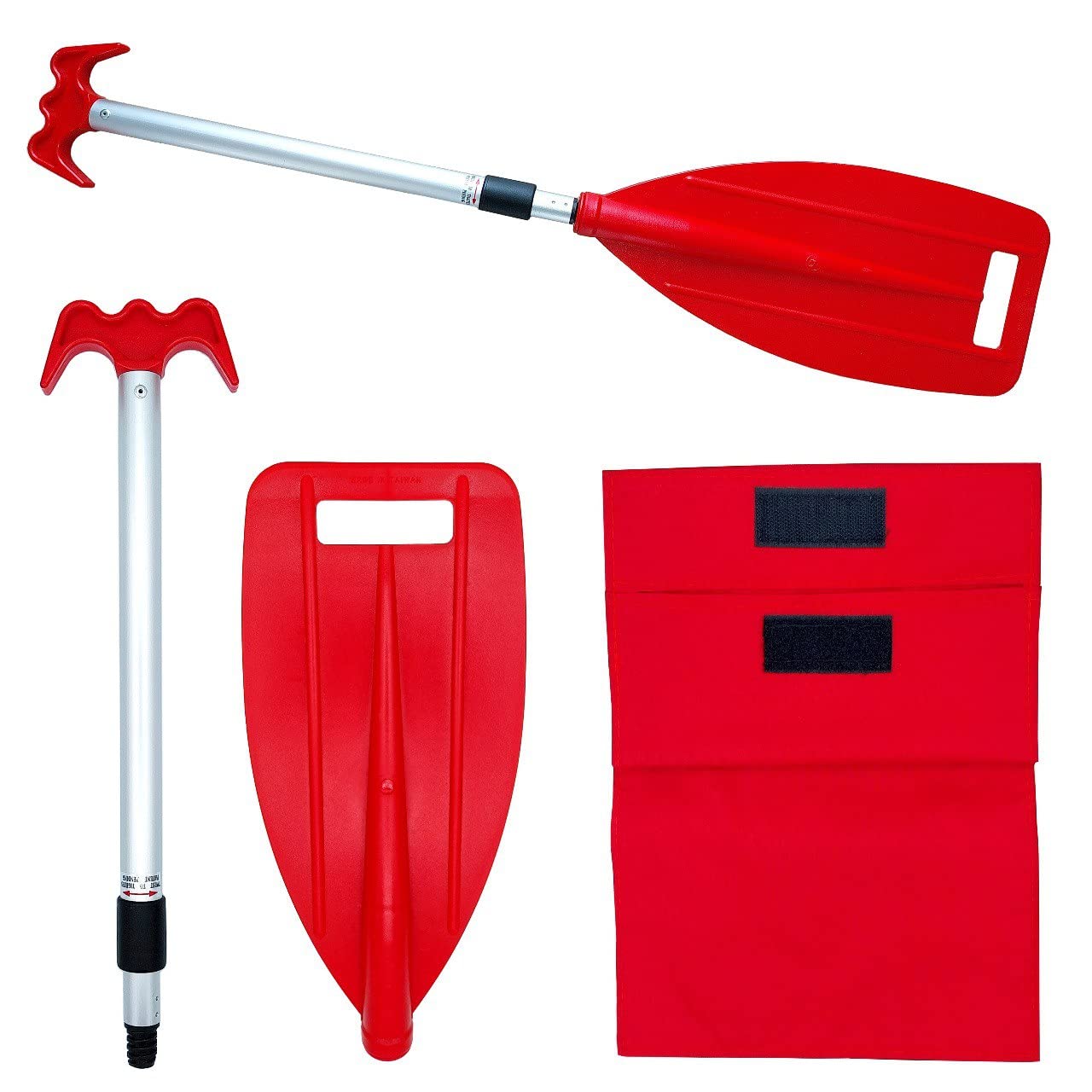 Pagaia Telescopica Portatile con Sacca Lega Leggera di Alluminio ABS da 81 cm a 107 cm Canoa Kayak SUP Gommone