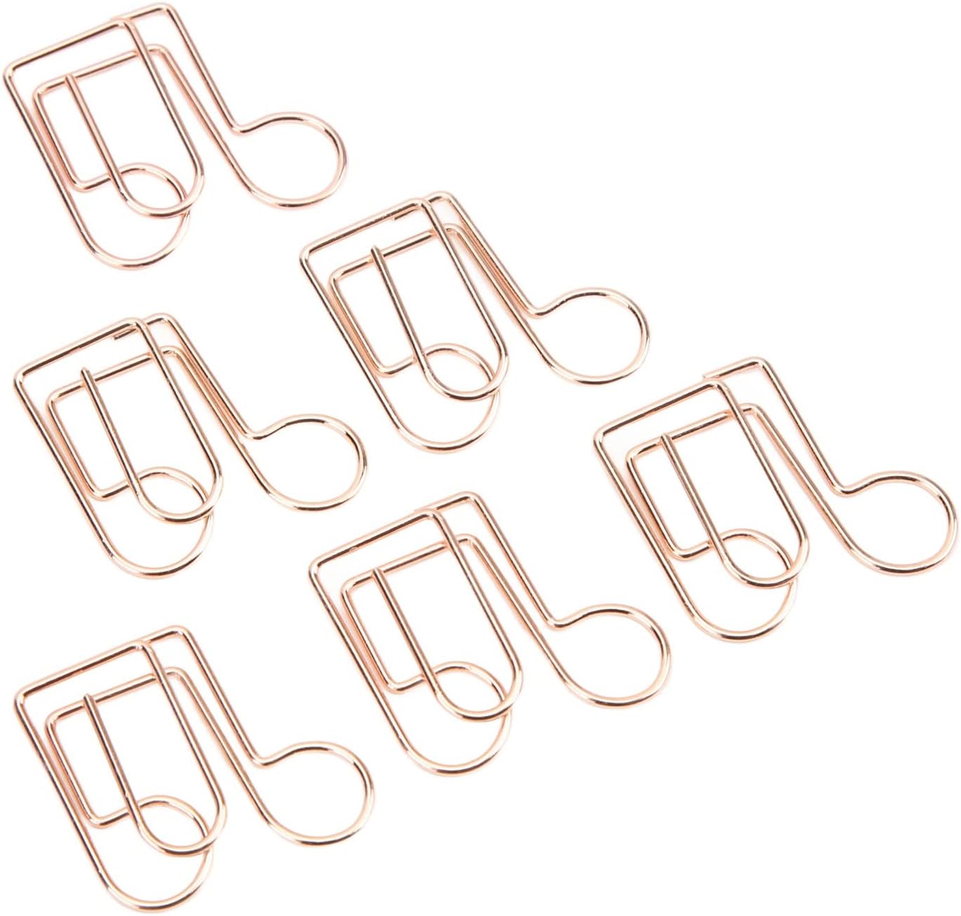 20Pcs Music Paper Clips, Cute Paper Clips Cute Musical Note Shaped Paper Clips for