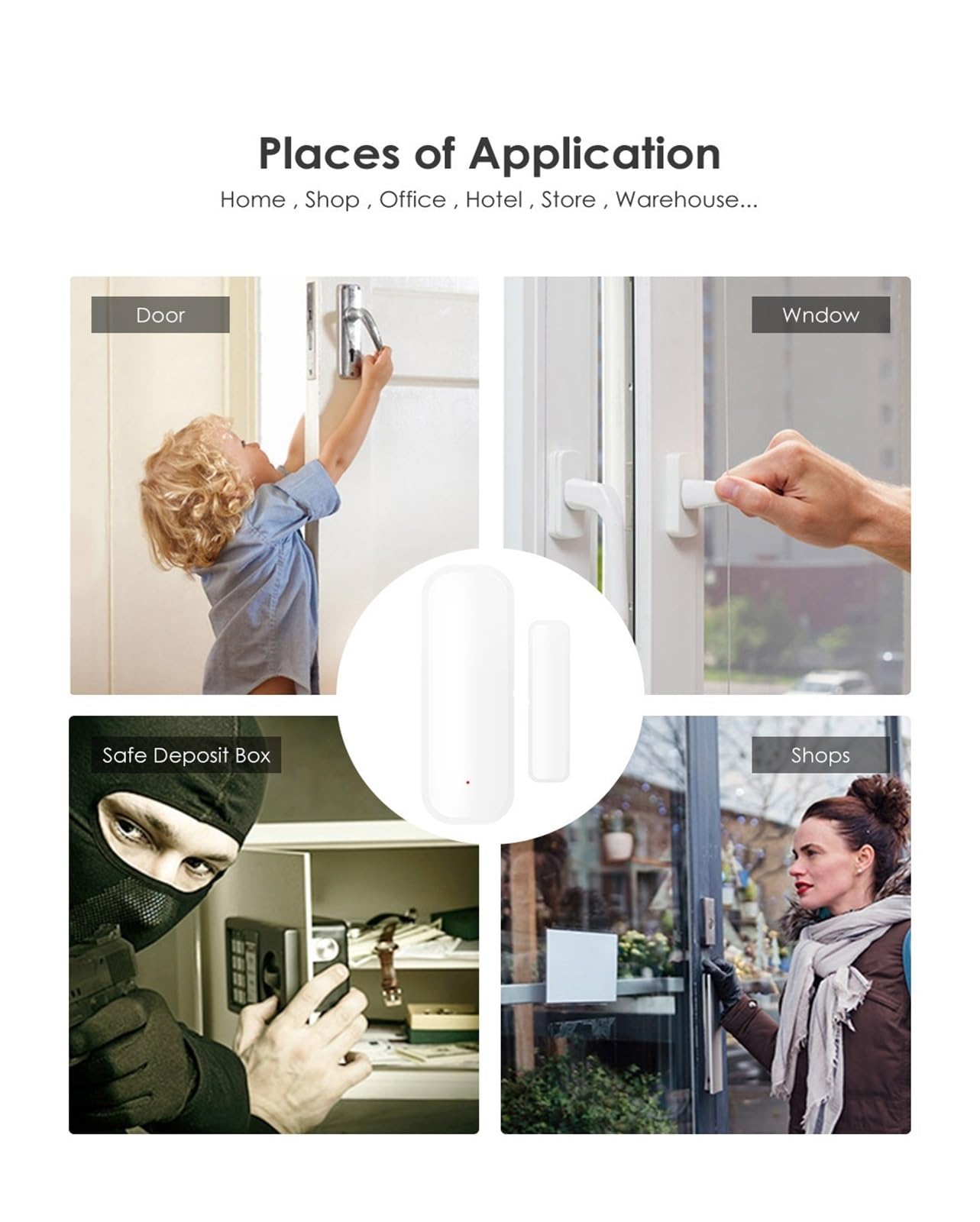 alarma inteligente Sensor de puerta seguridad for el hogar alerta independencia trabajo escena para Apartamento