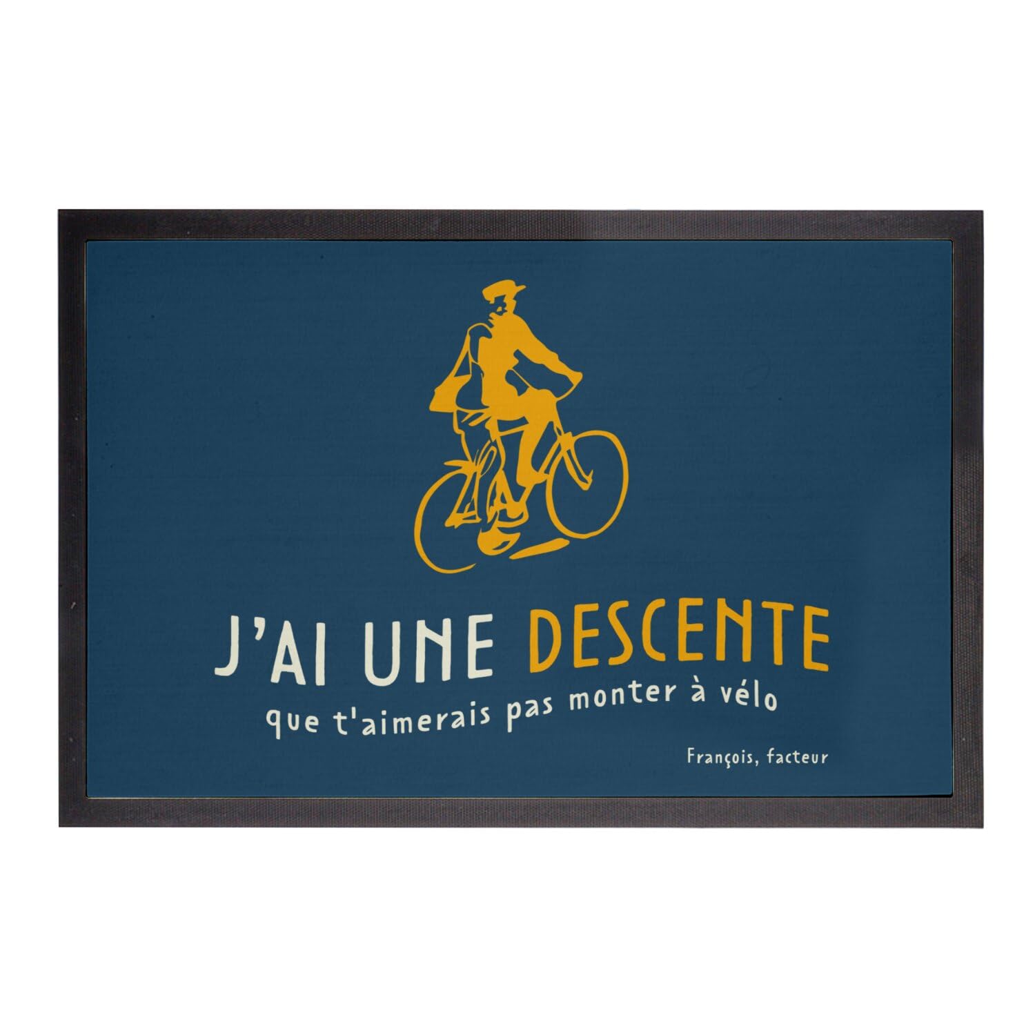 Paillasson Bleu Humour Idée Cadeau Crémaillère Descente Alcool 60x40cm