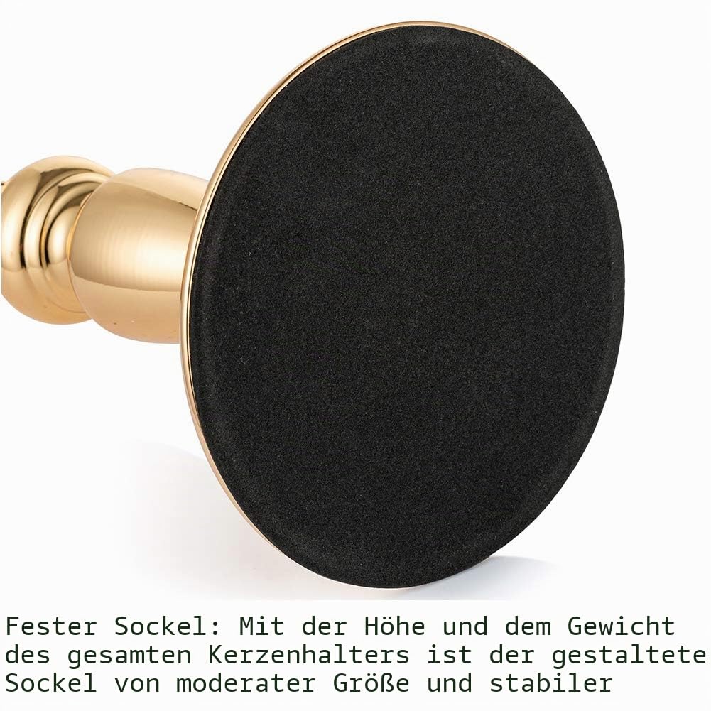 NUPTIO Säulenkerzenhalter mit Glas, 2er Set Hurricane-Kerzenhalter aus Gold Moderne Wohnkultur Geschenke, Kerzenlichthalter für Einweihungspartys Zum Hochzeitstag, Kleine Größe