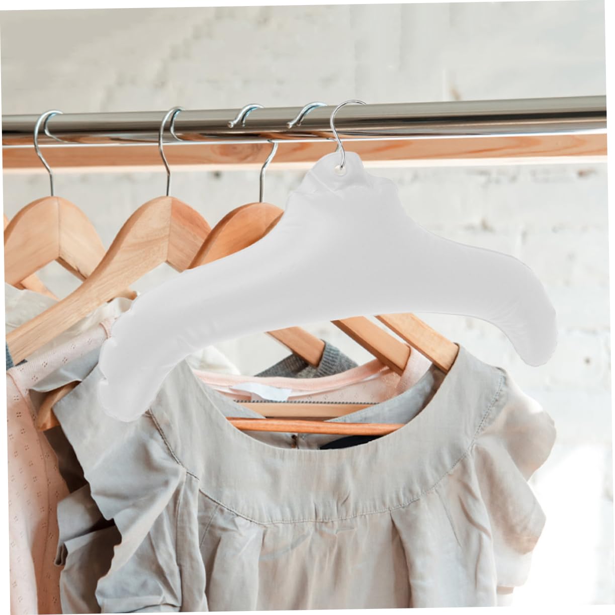 Alipis 8pezzi Hangers Gonfiabili Da Viaggio Appendini Pratici Per Abbigliamento Per Risparmiare Valigia e Armadio Per Bagni e Camere Da