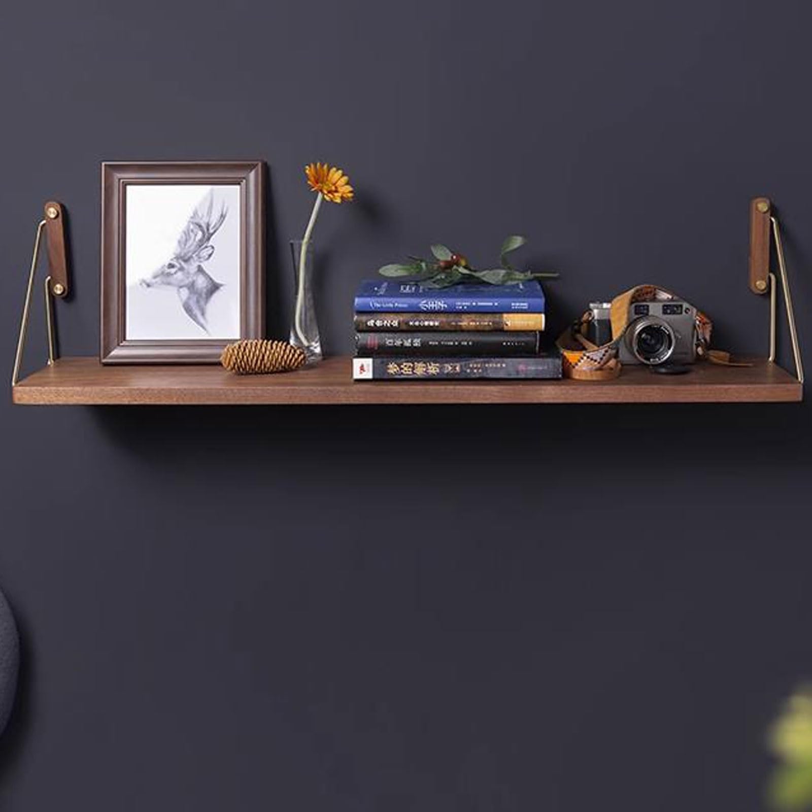 Decoración Estantes flotantes de Pared, estantes montados en la Almacenamiento(60cm)