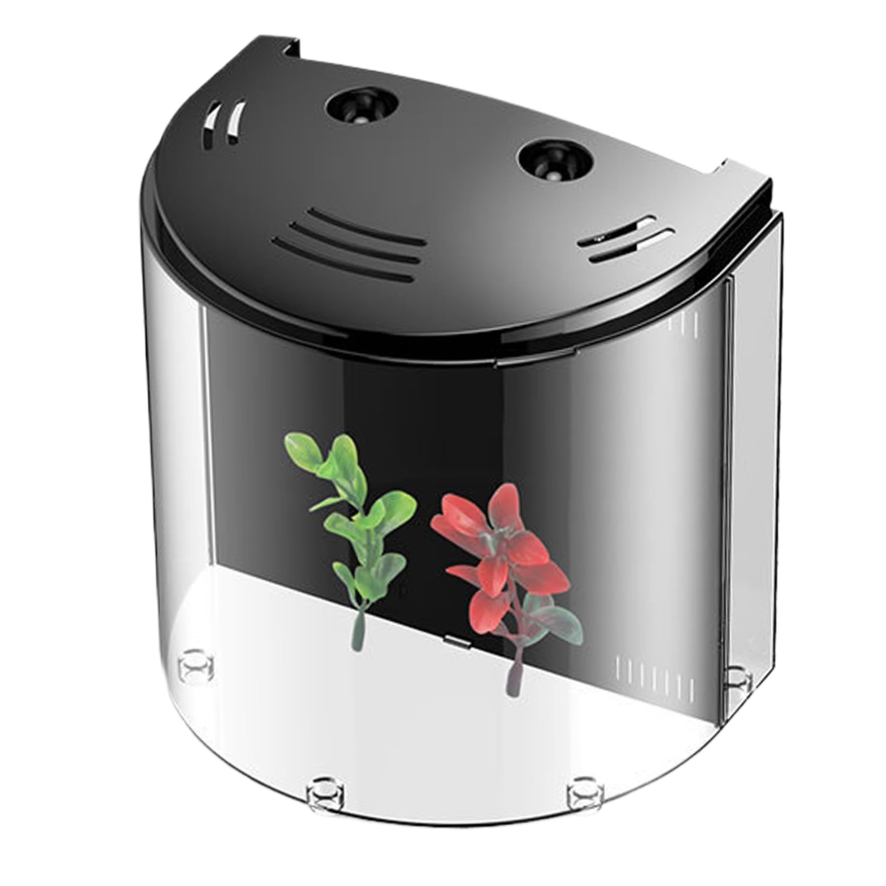 Acquario per pesci in acrilico trasparente con filtro a parete, piccolo acquario da 5 litri con luce a LED, per pesci tropicali 7, 9x5, 5x8, 3, pesce rosso portatile da tavolo, piccolo