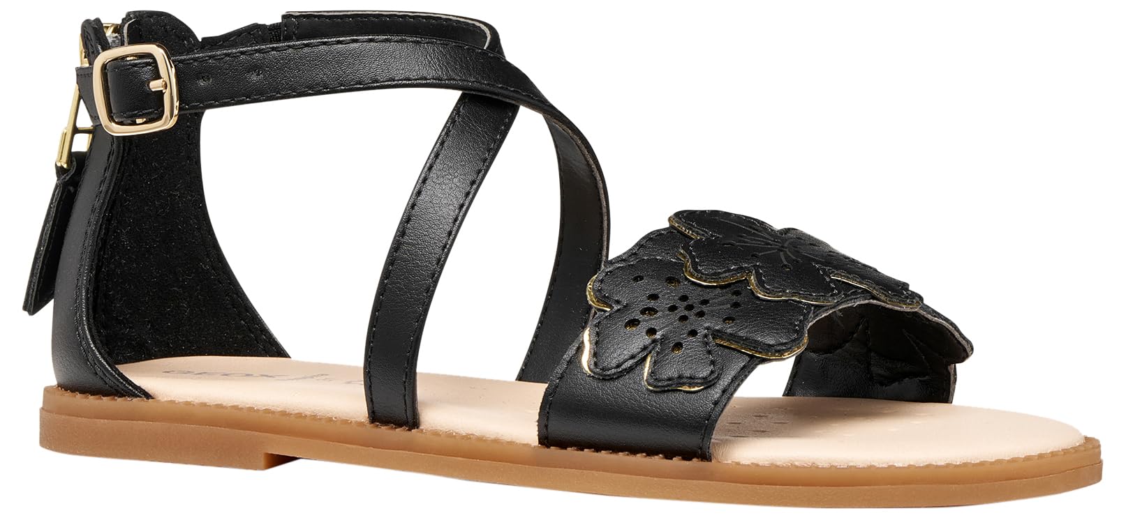 Geox J Karly Girl Sandal, Black, 28 EU