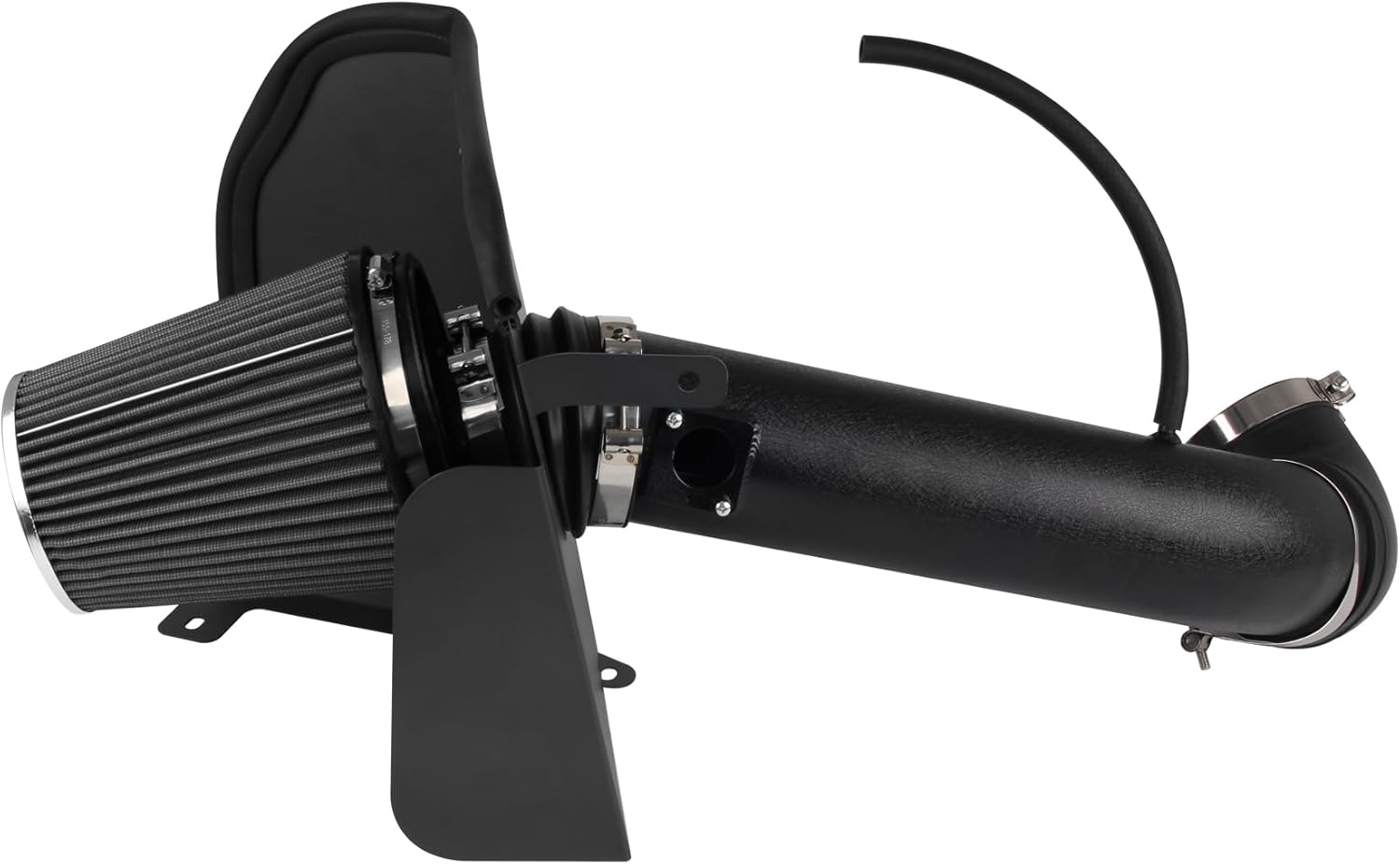 4 Inch Cold Air Intake Filter Kit & Heat Shield for 2009-2013 Silverado 1500 GMC Sierra 1500 Yukon Cadillac Escalade ESV EXT (Black & Black)
