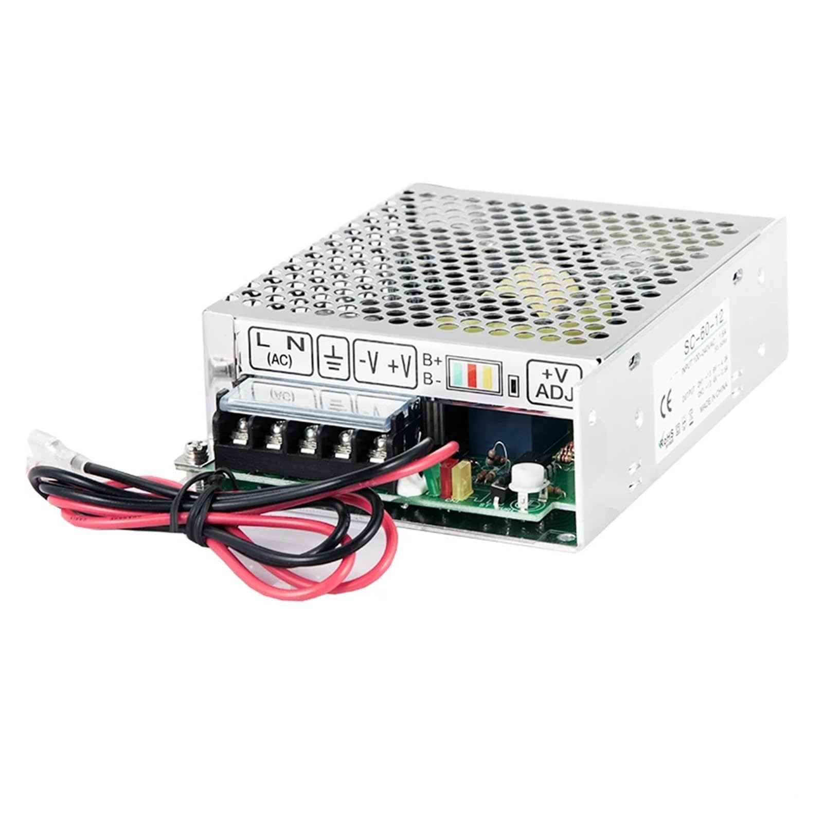 Funkcja UPS/ładowania Zasilacz impulsowy SC-35W 60W 120W 180W 12V 24V Monitor AC/DC Ładowanie akumulatora SC-120-12V,SpóJność NapięCia(12V,60W)