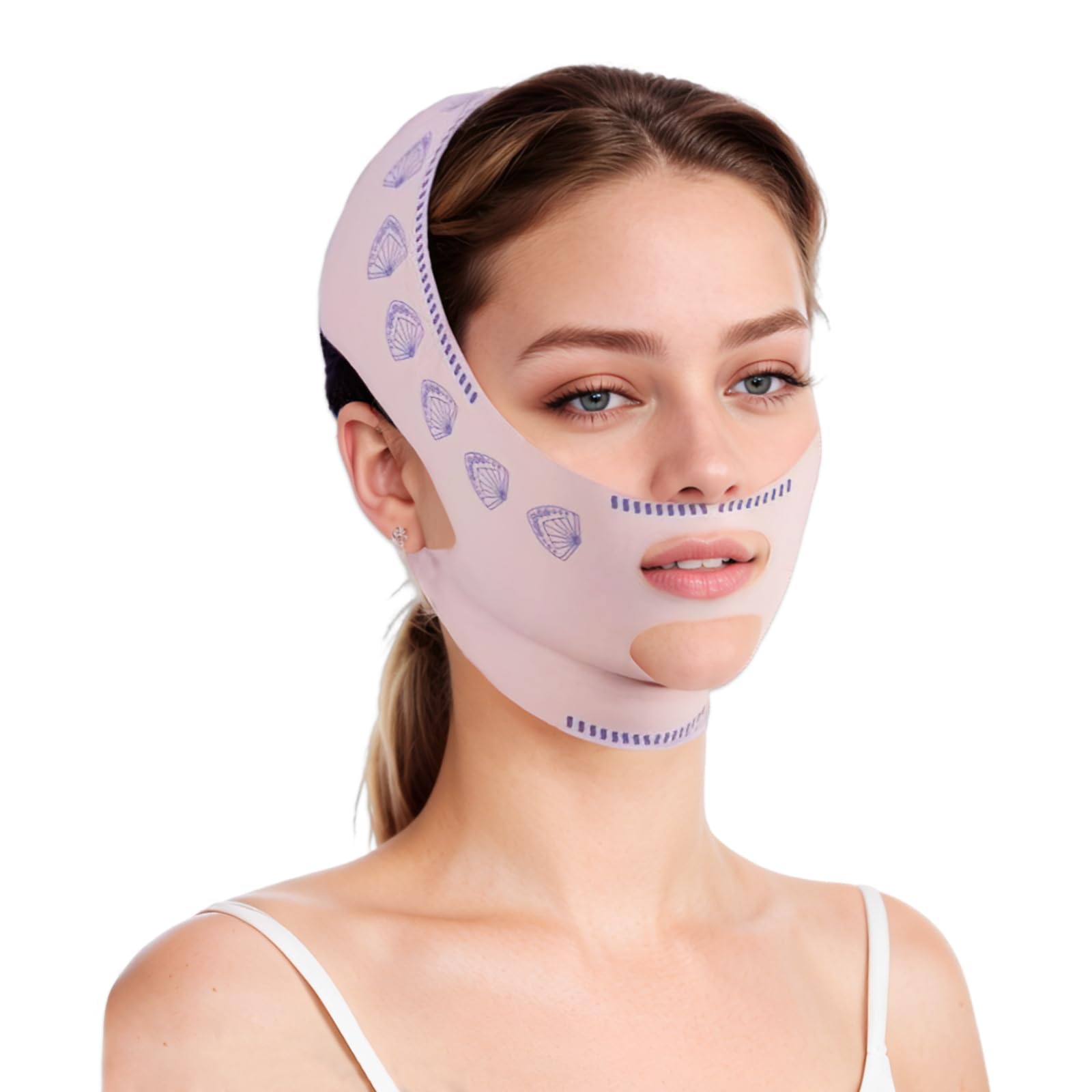 2 PCS Chin Strap for Double Chin V Line Face Lifting Chin Mask Double Chin Reducer Reusable V Line Face Lifting Chin Strap Face Lift Prevent Sagging for Women Men