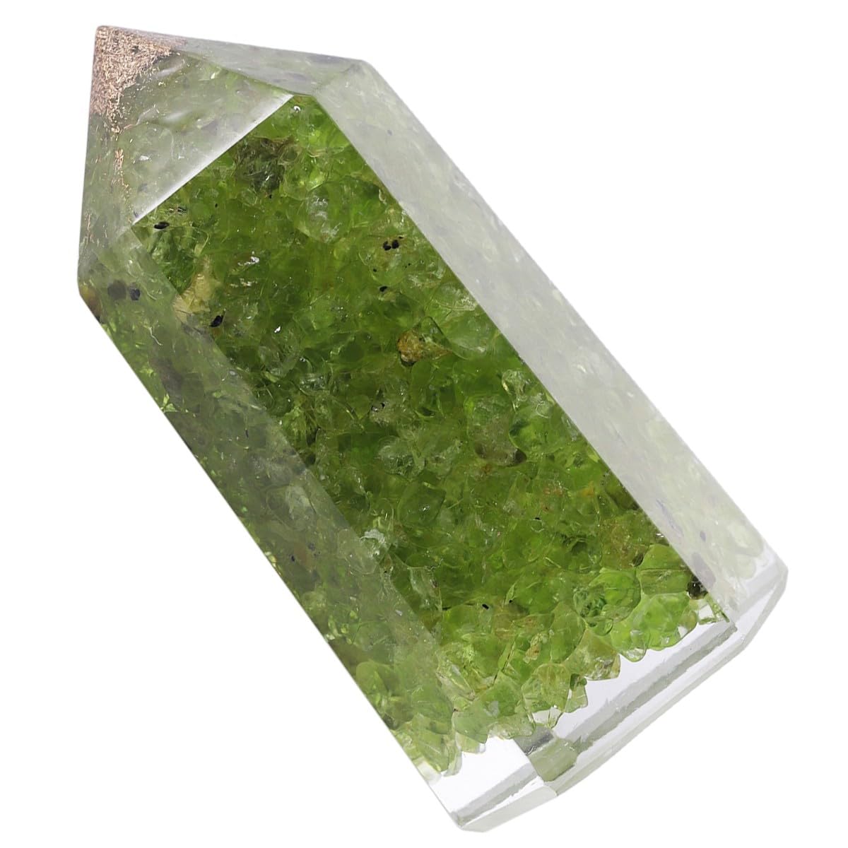 mookaitedecor Set of 2 Natural Peridot Healing Crystal Point Wands 2 Inch - Image 4